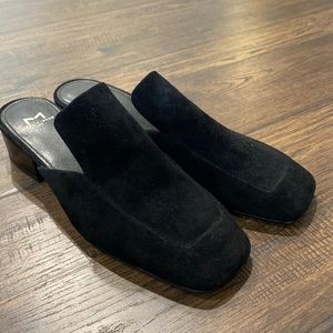 Marc Fisher block heel square toe mules 6.5